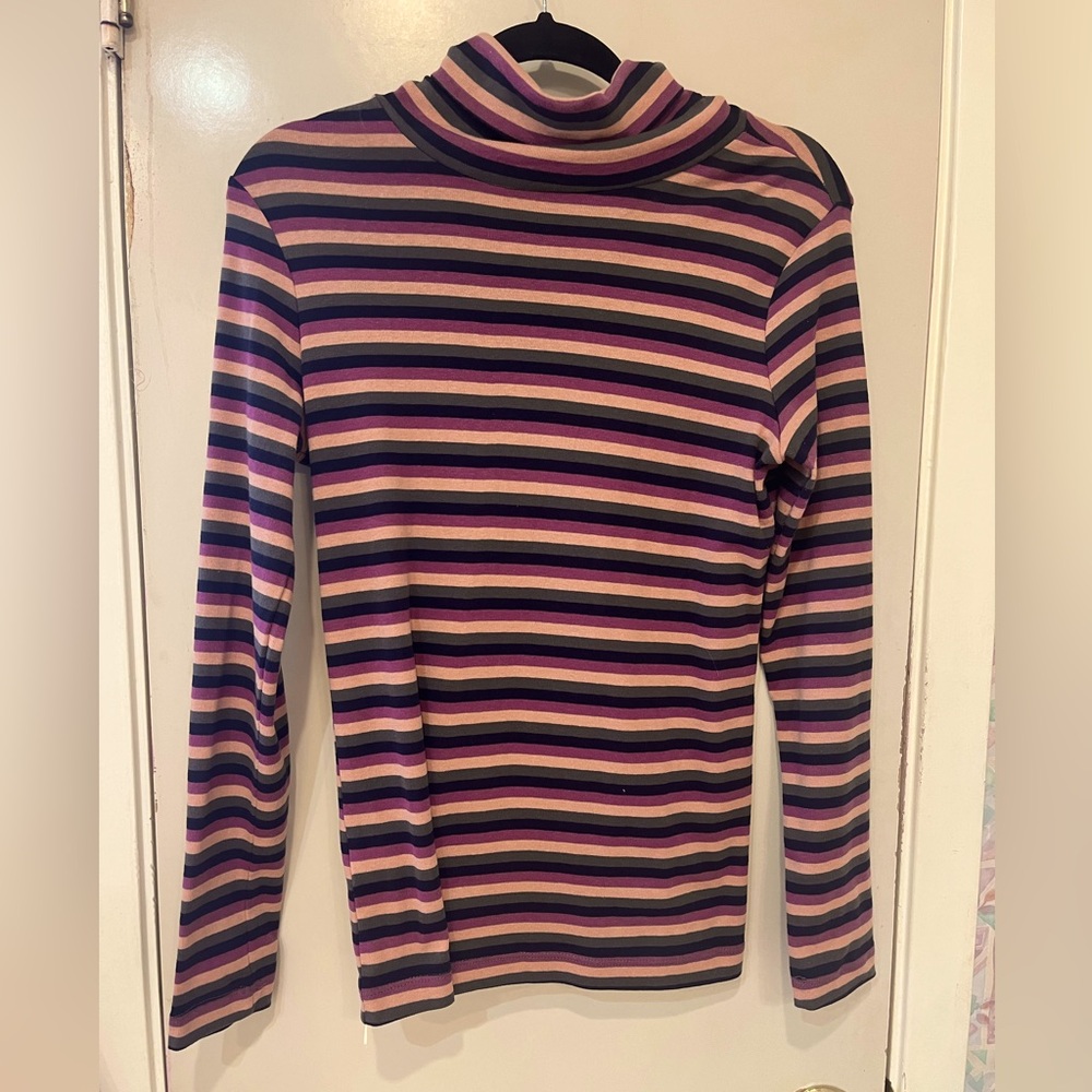 Eddie Bauer Striped Turtleneck NWT